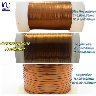 AIW 220℃ Insulated 2mm X 0.25mm Flat Copper Wire