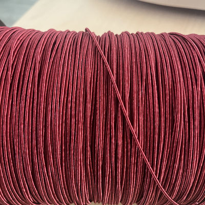 Filo Litz rivestito in seta di colore rosso 0.1mmx200 Filo di rame multifilare servito in poliestere