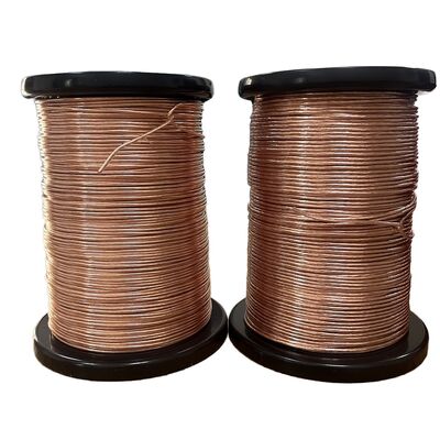 Filo Litz in rame smaltato classe 130C con nastro in film Mylar PET 0.10mm*127 trefoli